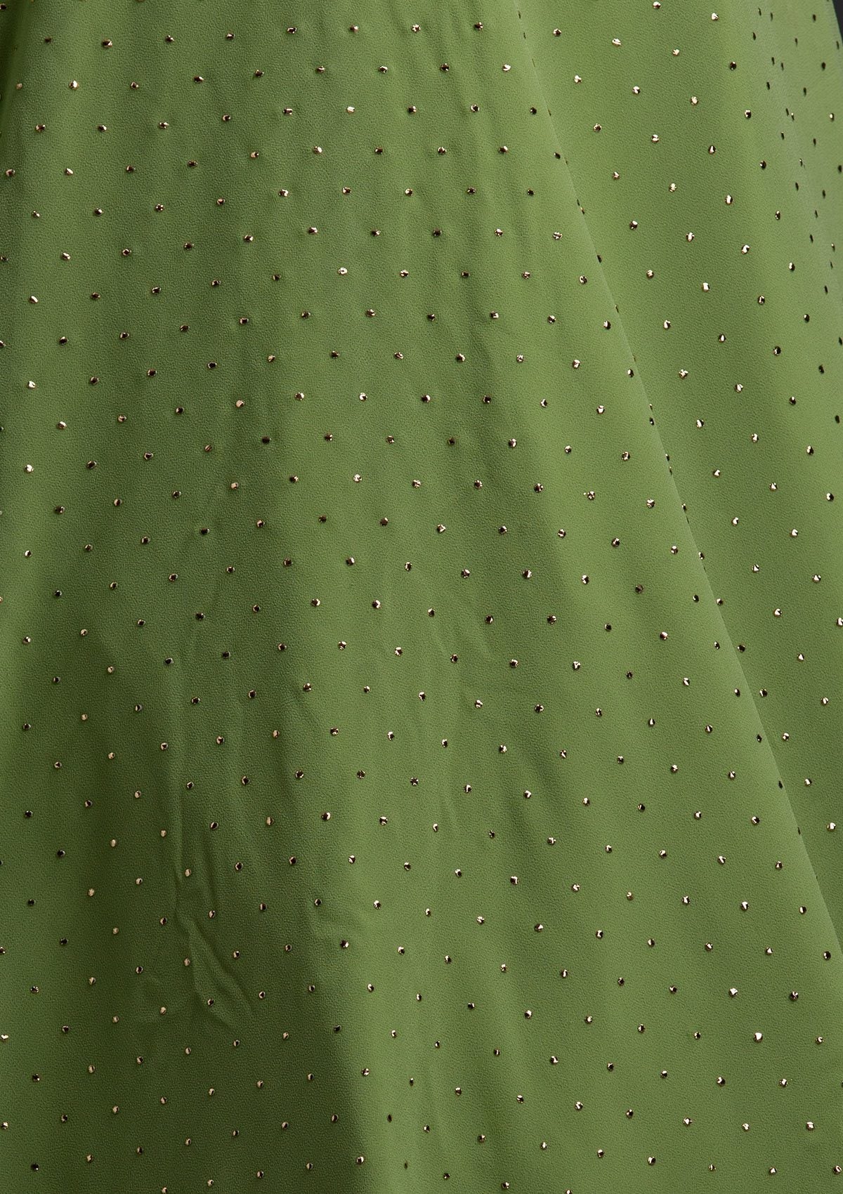 Pista Green Badla Georgette Designer Skirt - koskii