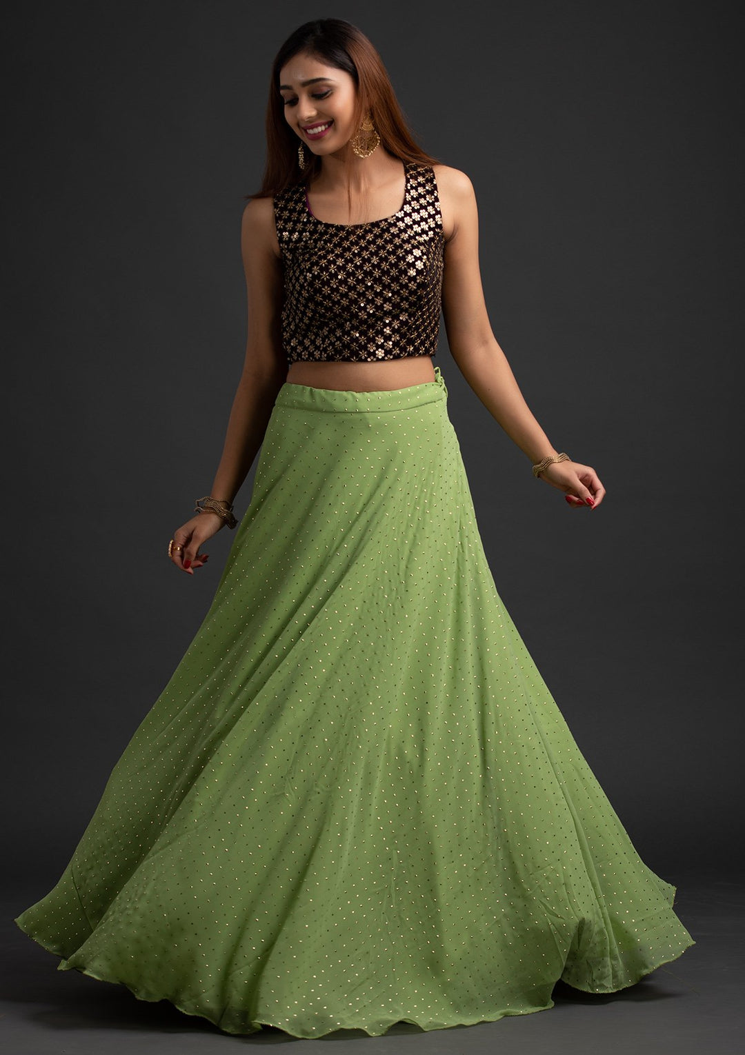 Long georgette skirt and top outlet