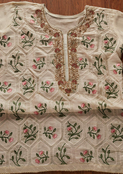 Pista Green Chikankari Semi Crepe Designer Semi-Stitched Salwar Suit - koskii