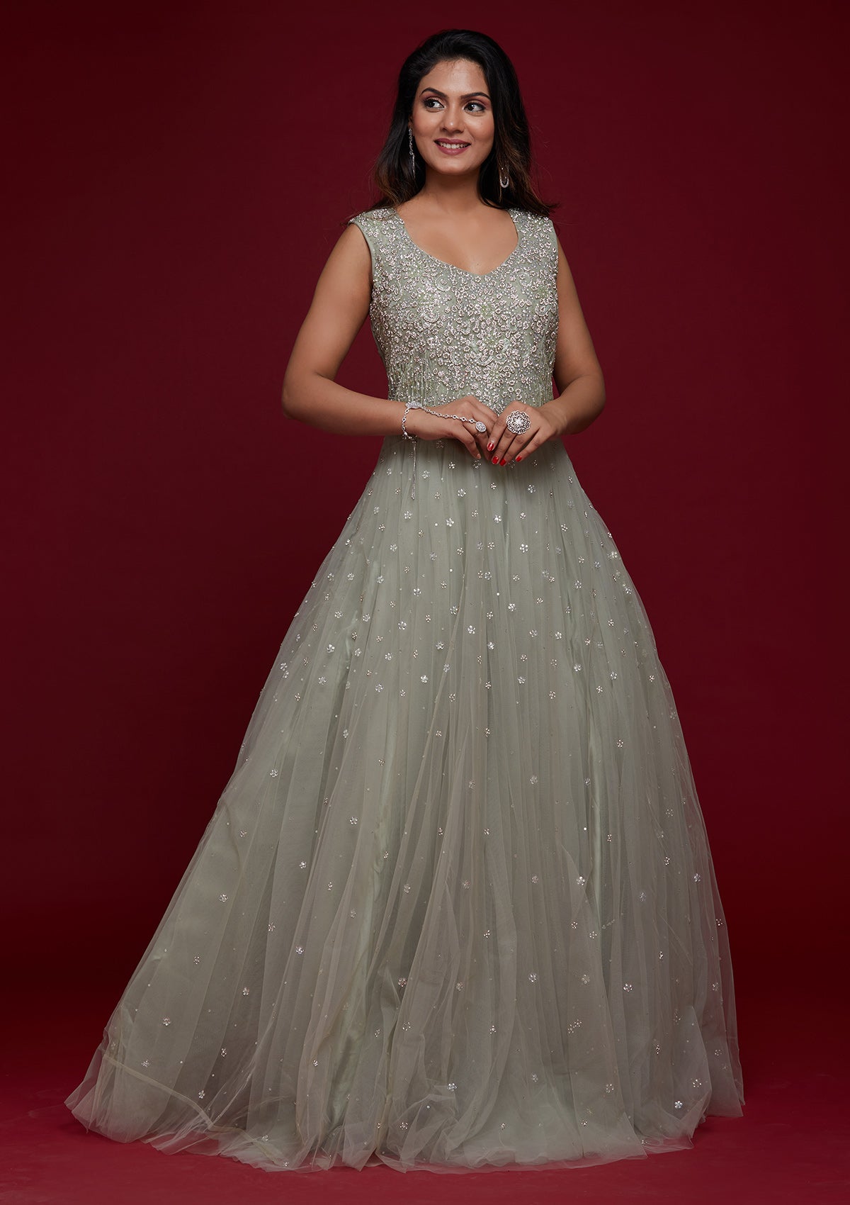Pista colour gown outlet