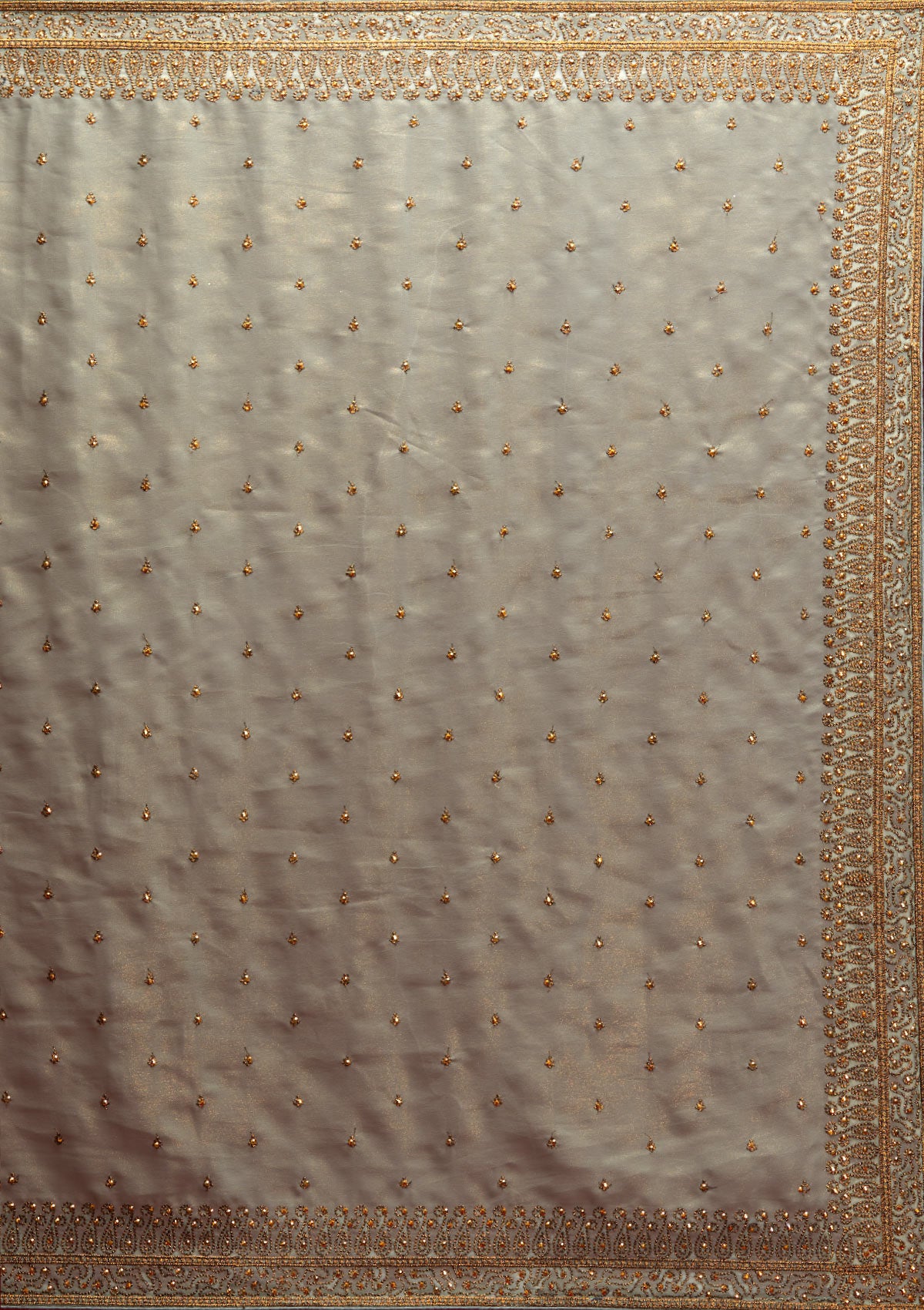 Pista Green Stonework Shimmer Saree - Koskii