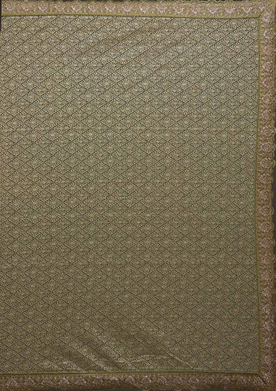 Pista Green Threadwork Net Designer Saree - Koskii
