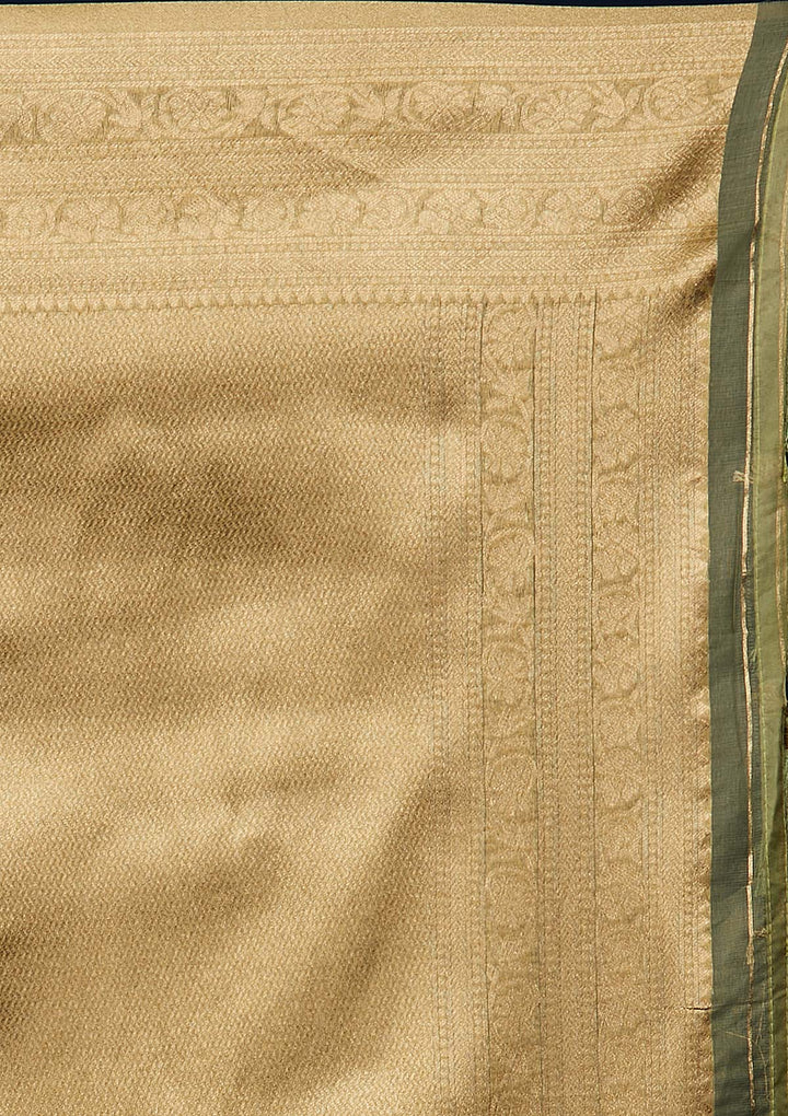 Pista Green Zariwork Art Silk Designer Saree - Koskii