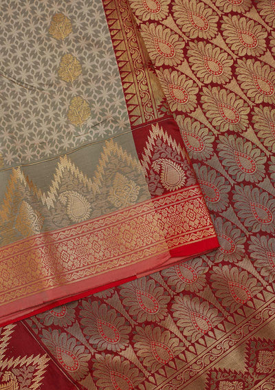 Pista Green Zariwork Art Silk Designer Saree - Koskii