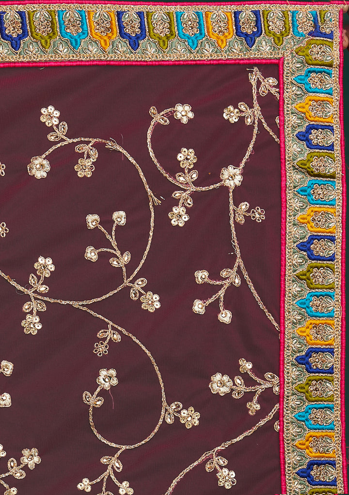 Pista Green Zariwork Banarasi Designer Semi-Stitched Lehenga - Koskii