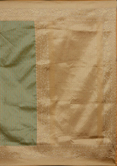 Pista Green Zariwork Banarasi Designer Saree - Koskii