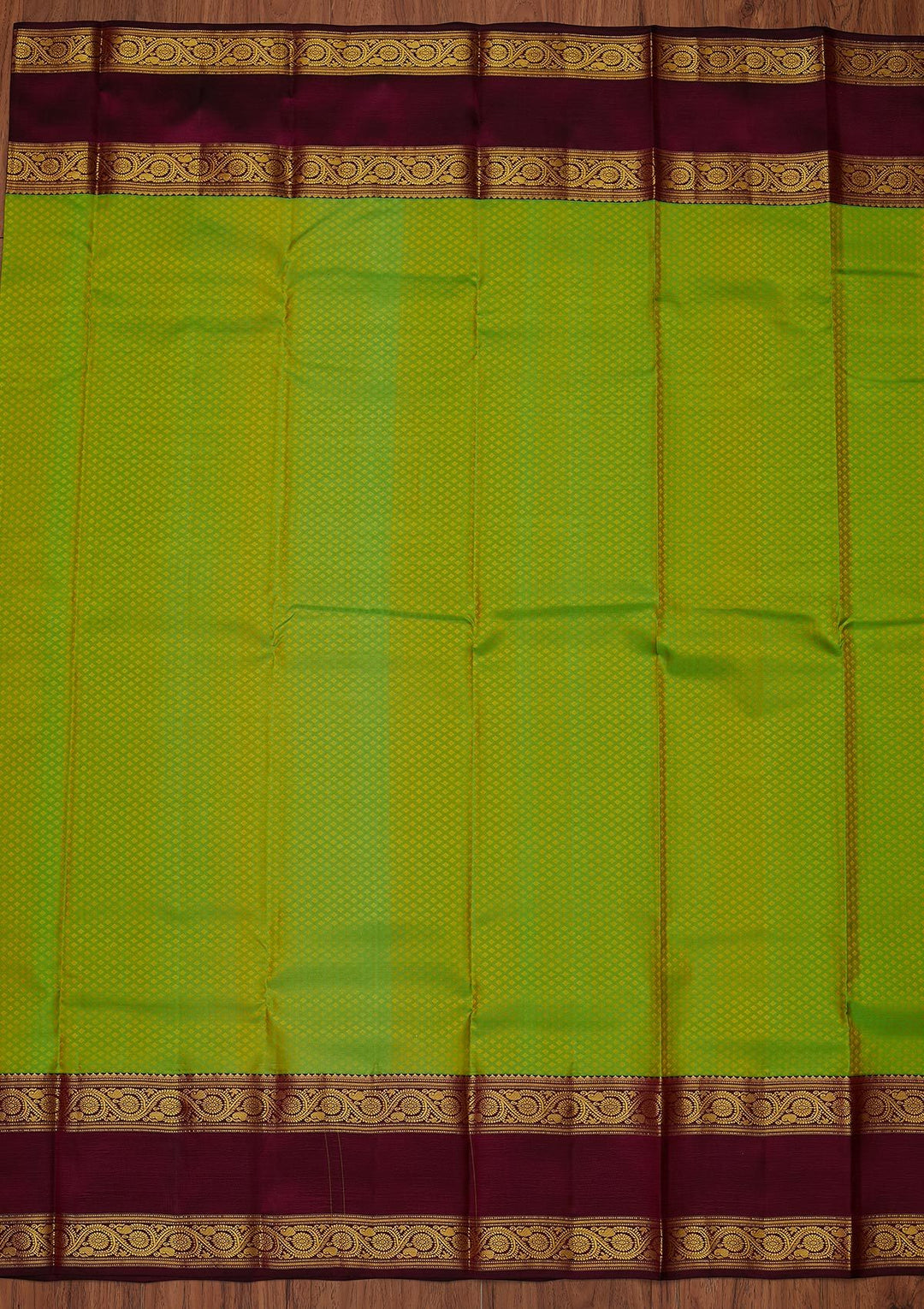 Pista Green Zariwork Pure Silk Designer Unstitched Saree - Koskii