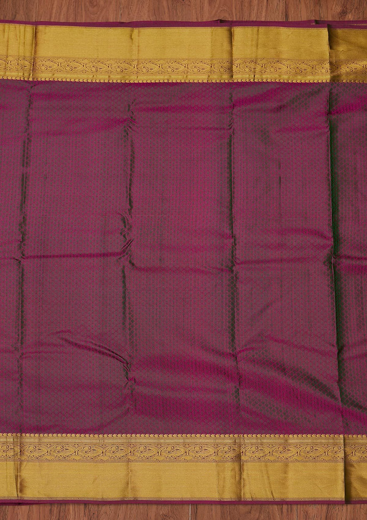 Pista Green Zariwork Pure Silk Designer Unstitched Saree - Koskii