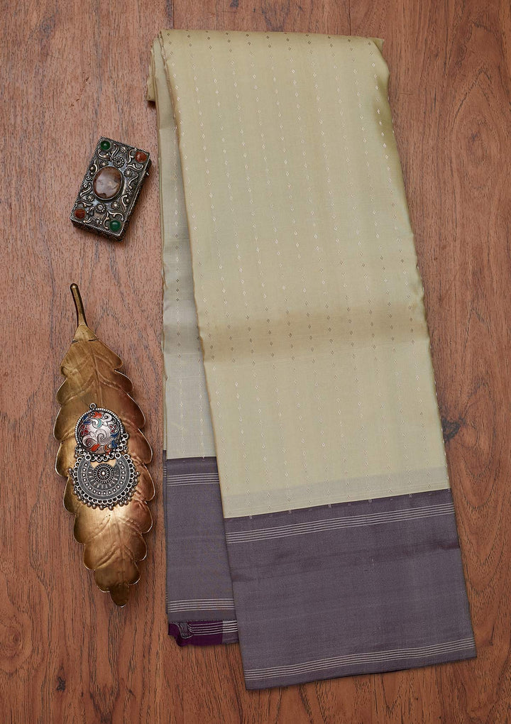 Pista Green Zariwork Pure Silk Designer Unstitched Saree - Koskii