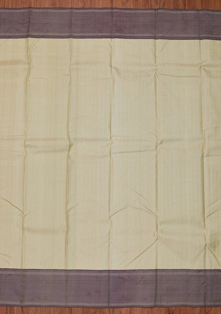 Pista Green Zariwork Pure Silk Designer Unstitched Saree - Koskii