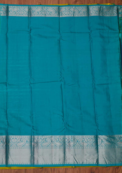 Pista Green Zariwork Pure Silk Designer Unstitched Saree - Koskii
