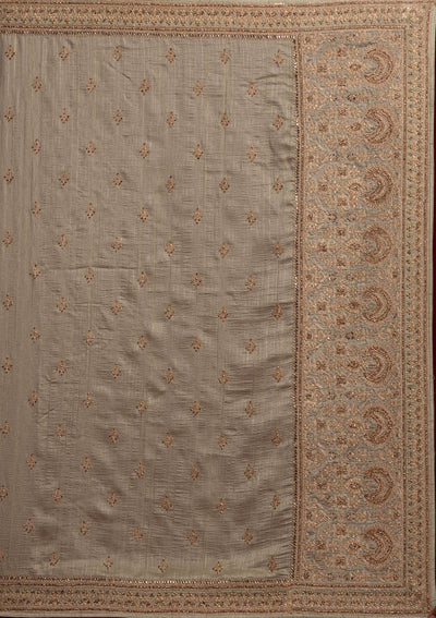 Pista Green Zariwork Raw Silk Designer Saree - koskii