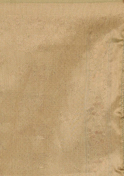 Pista Green Zariwork Taffeta Silk Saree - Koskii