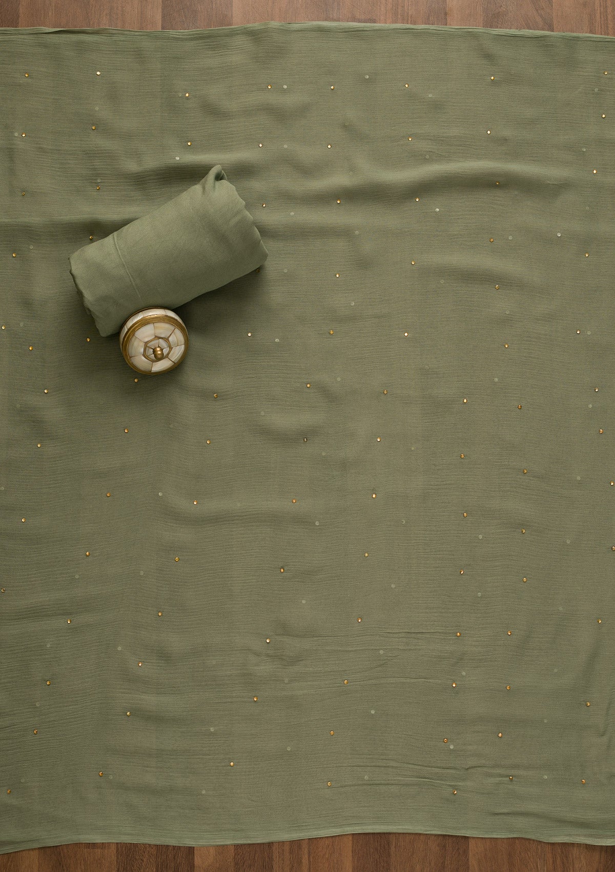 Pista Green Stonework Tissue Unstitched Salwar Suit-Koskii