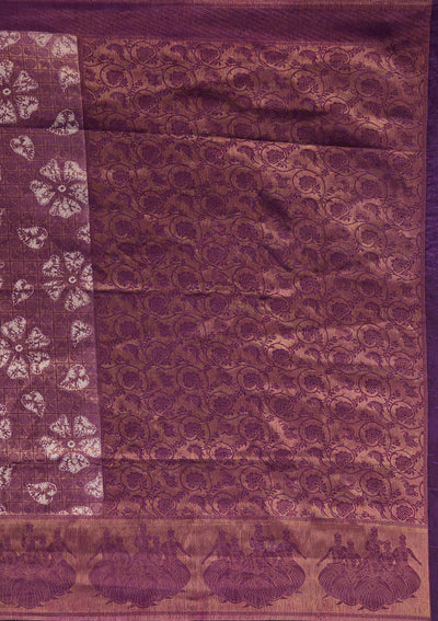 Purple Zariwork Art Silk Designer Saree - Koskii