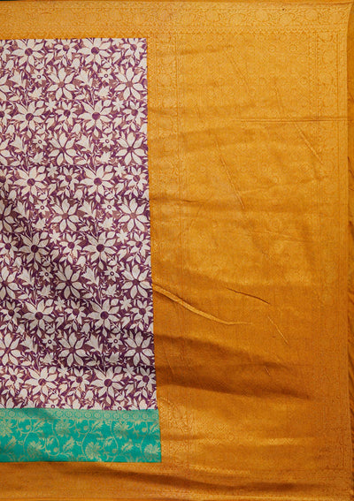 Purple Zariwork Art Silk Designer Saree - Koskii
