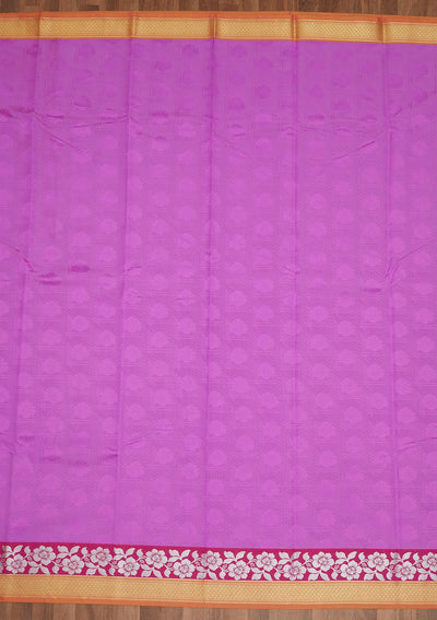 Purple Zariwork Art Silk Saree - Koskii