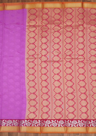 Purple Zariwork Art Silk Saree - Koskii