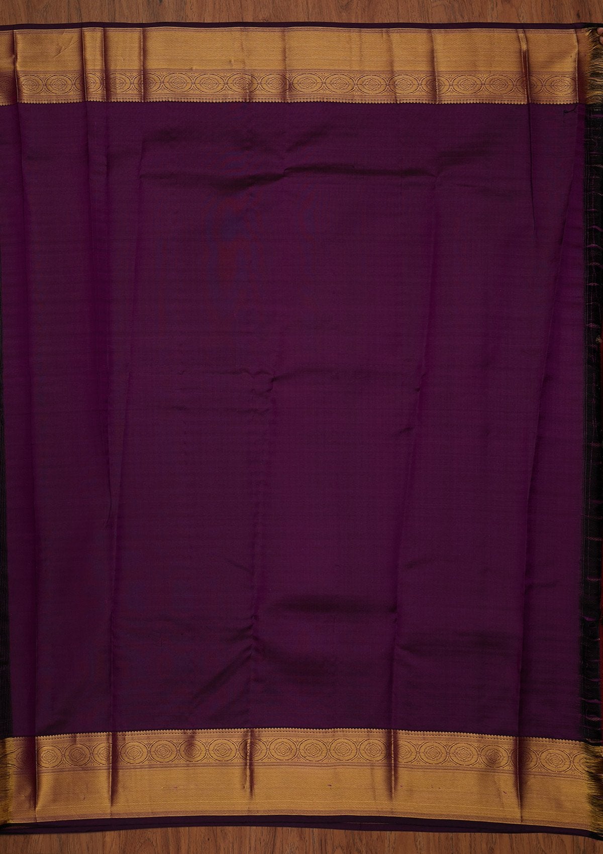 Purple Zariwork Pure Silk Designer Saree - koskii