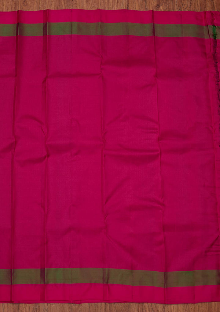 Purple Zariwork Pure Silk Designer Unstitched Saree - Koskii