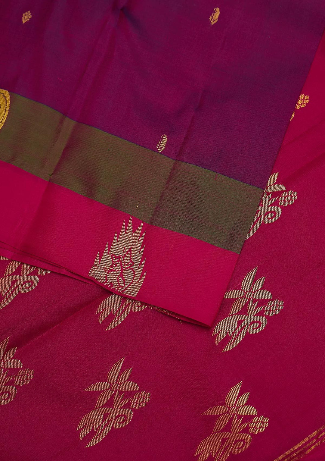 Purple Zariwork Pure Silk Designer Unstitched Saree - Koskii