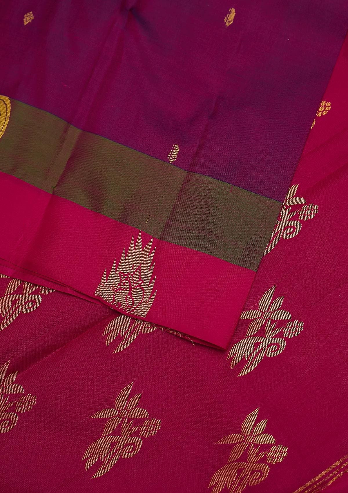 Purple Zariwork Pure Silk Designer Unstitched Saree - Koskii