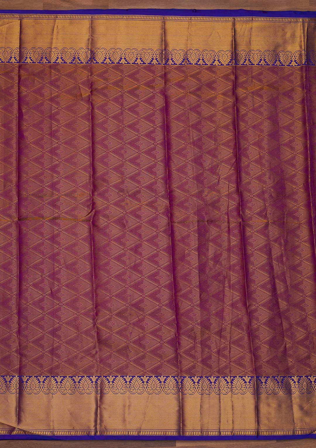 Purple Zariwork Pure Silk Designer Saree - Koskii