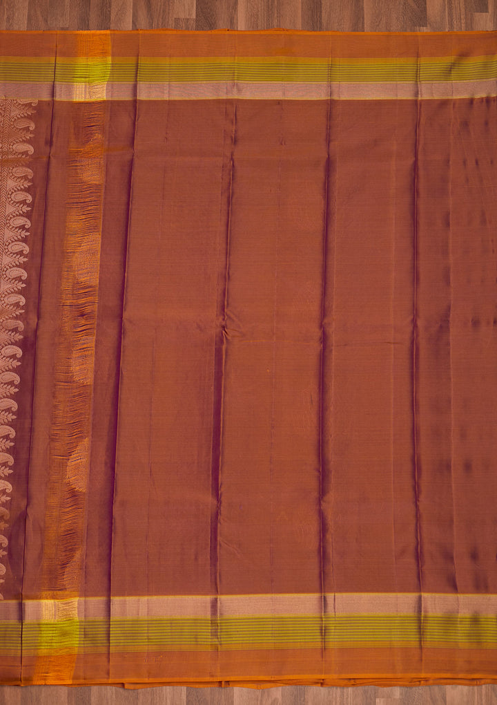 Purple Zariwork Pure Silk Saree - Koskii