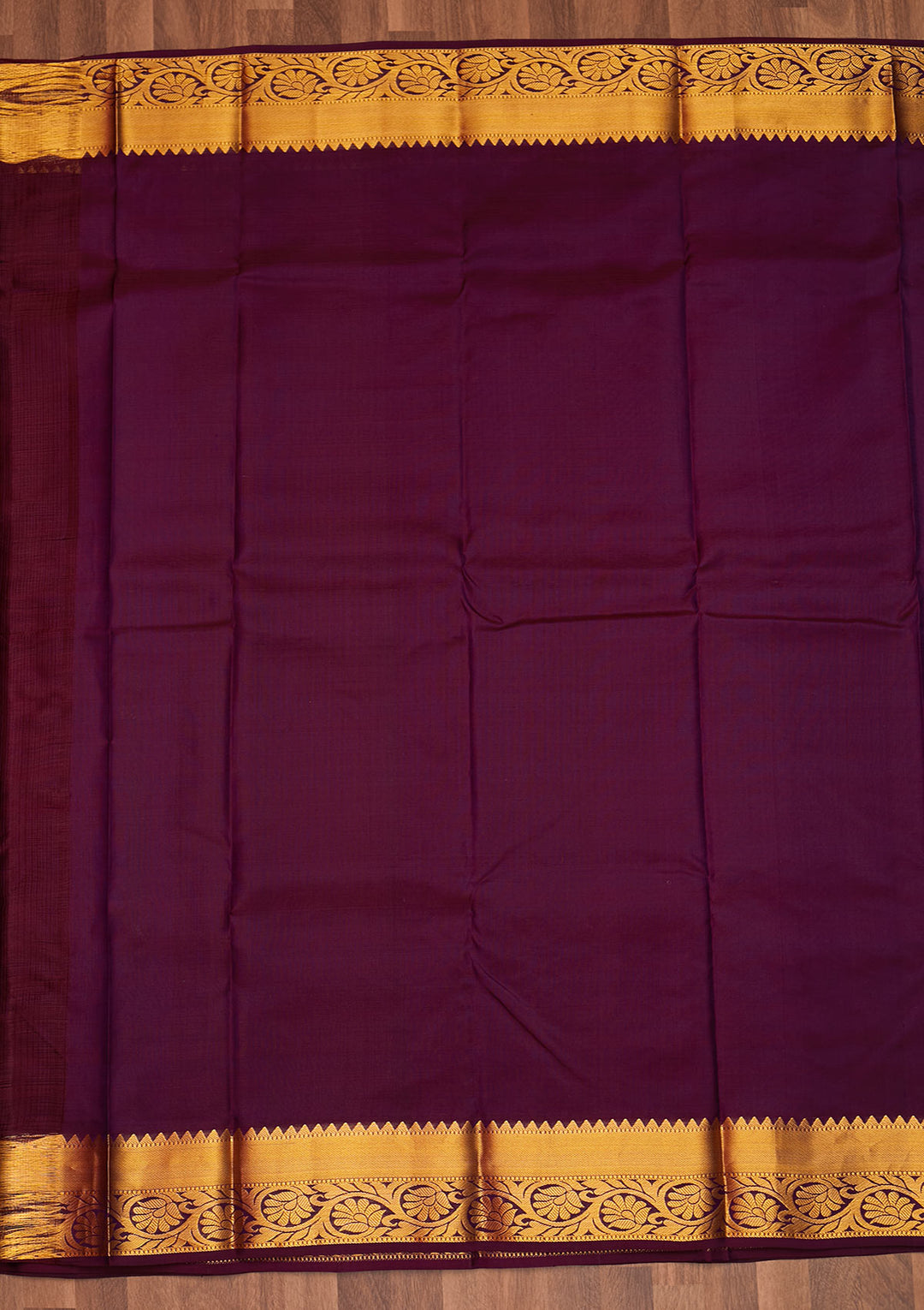 Purple Zariwork Pure Silk Saree - Koskii