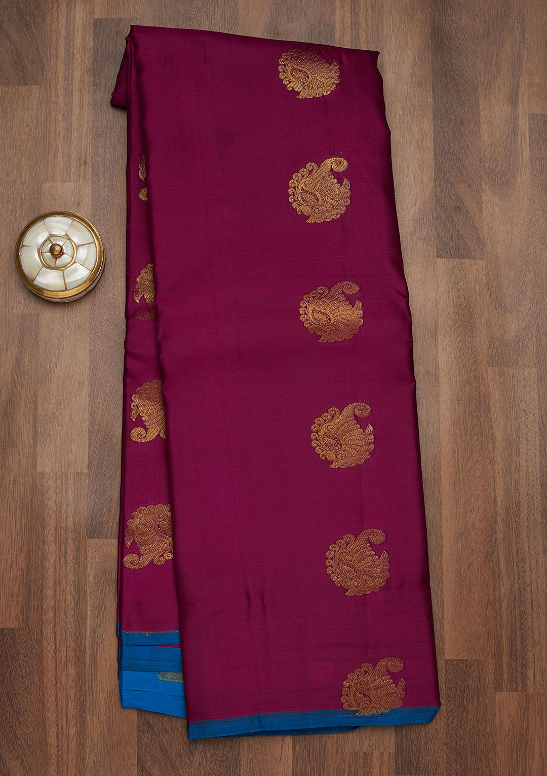 Purple Zariwork Pure Silk Saree-Koskii