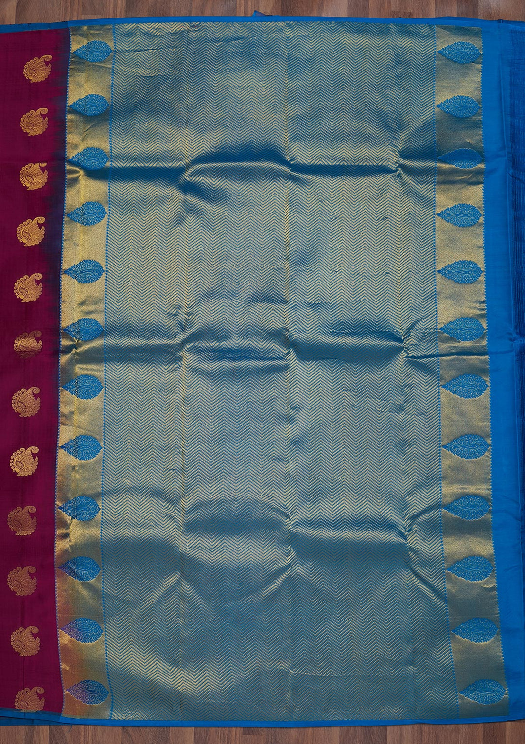 Purple Zariwork Pure Silk Saree-Koskii
