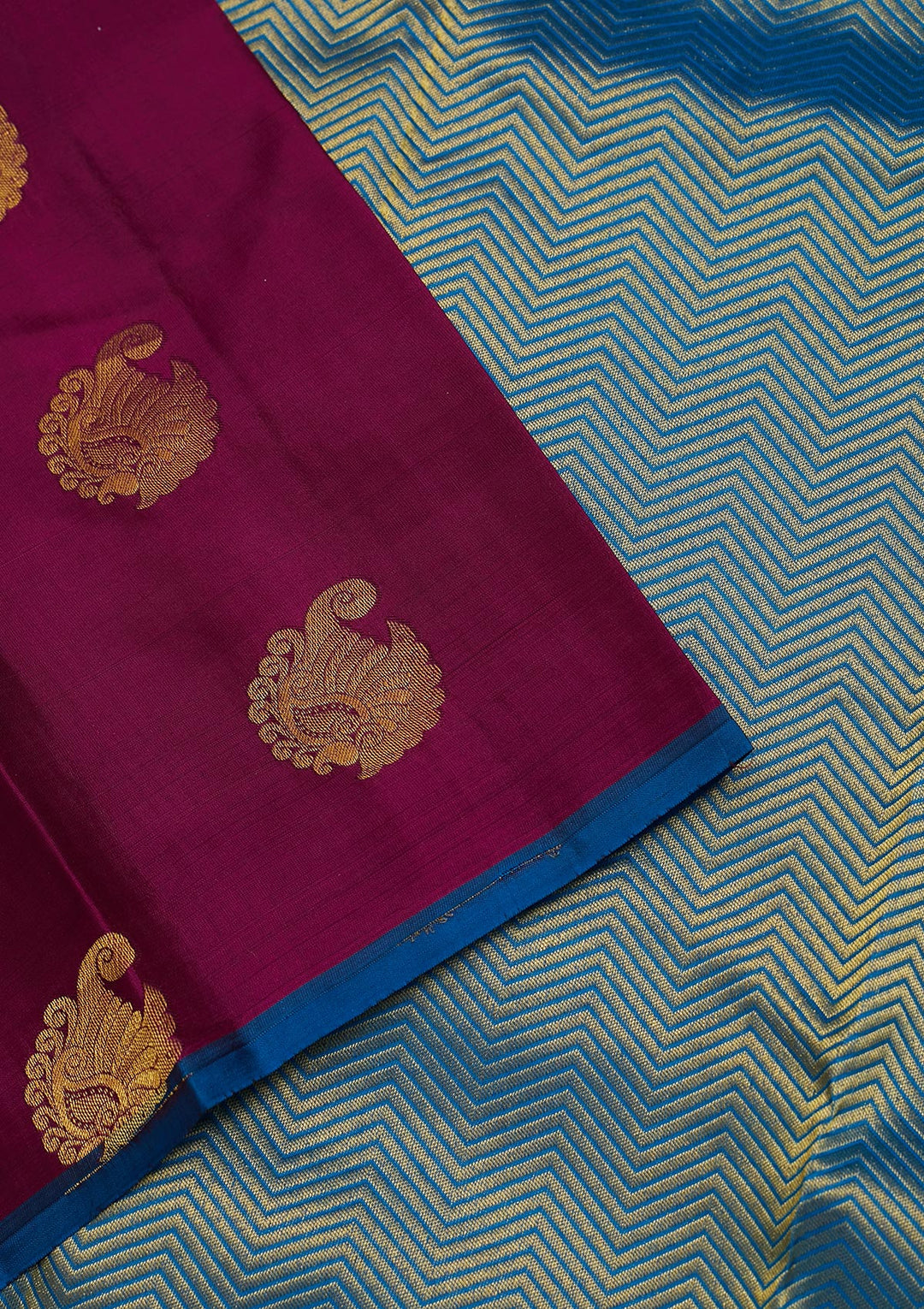 Purple Zariwork Pure Silk Saree-Koskii