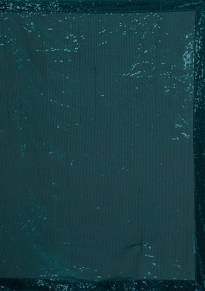 Rama Green Sequins Georgette Saree-Koskii