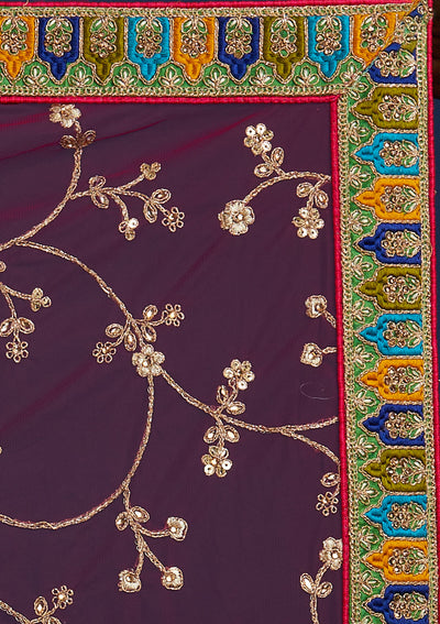 Rama Green Zariwork Banarasi Designer Semi-Stitched Lehenga - Koskii