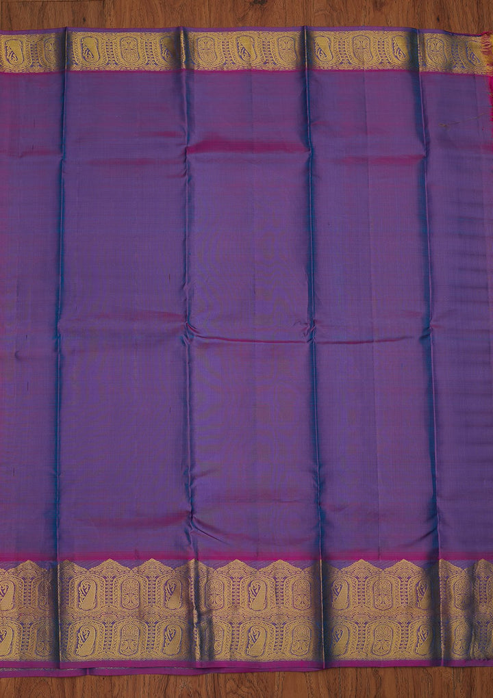 Rama Green Zariwork Pure Silk Designer Saree - koskii