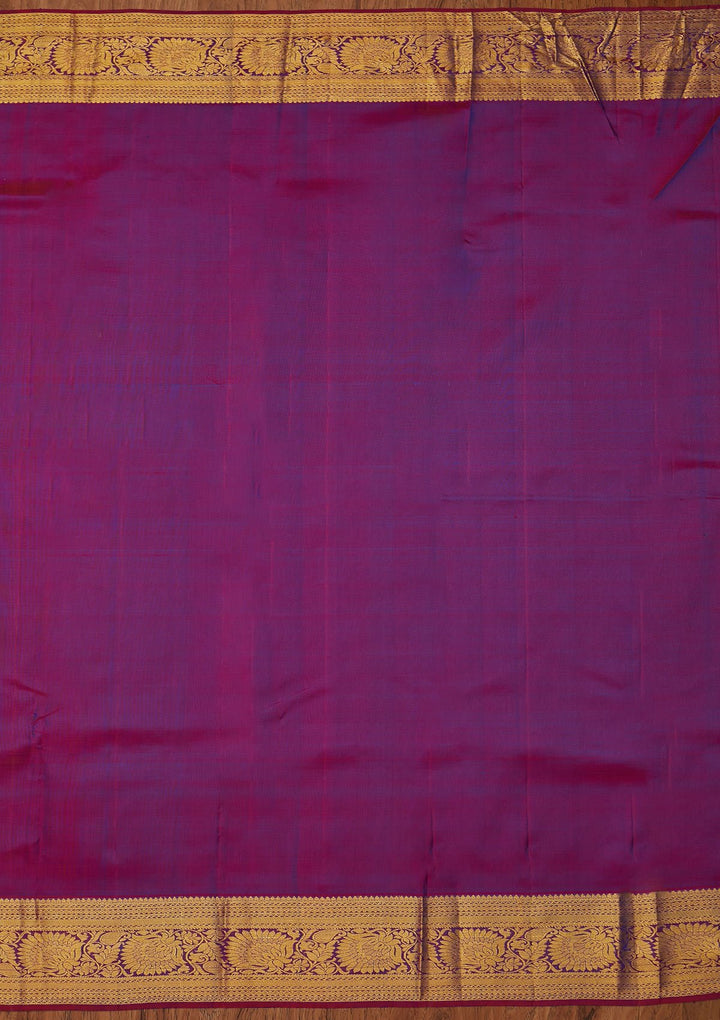 Rama Green Zariwork Pure Silk Designer Saree - koskii