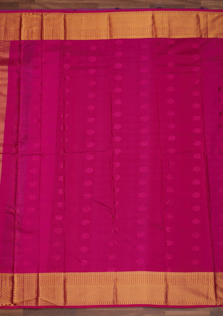 Rama Green Zariwork Pure Silk Designer Saree - Koskii