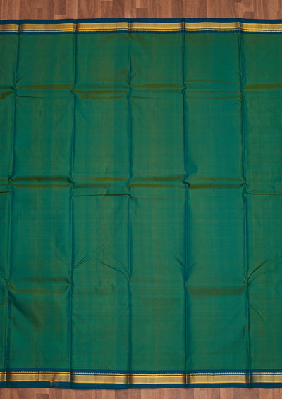 Rama Green Zariwork Pure Silk Saree - Koskii