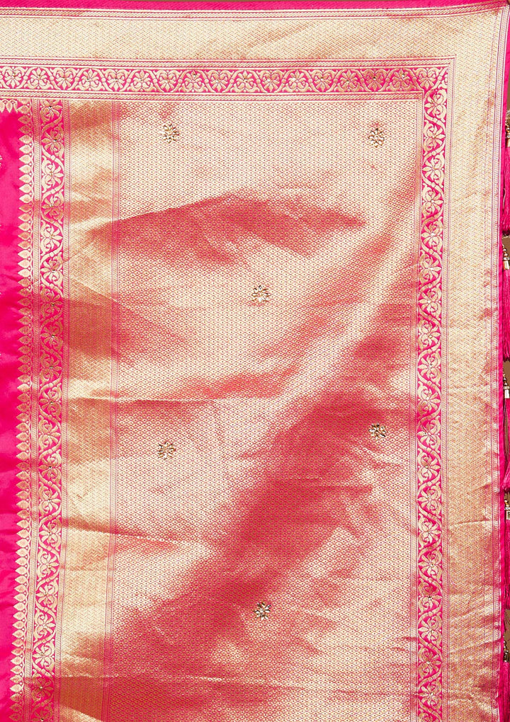 Rama Green Zariwork Raw Silk Designer Lehenga-Koskii