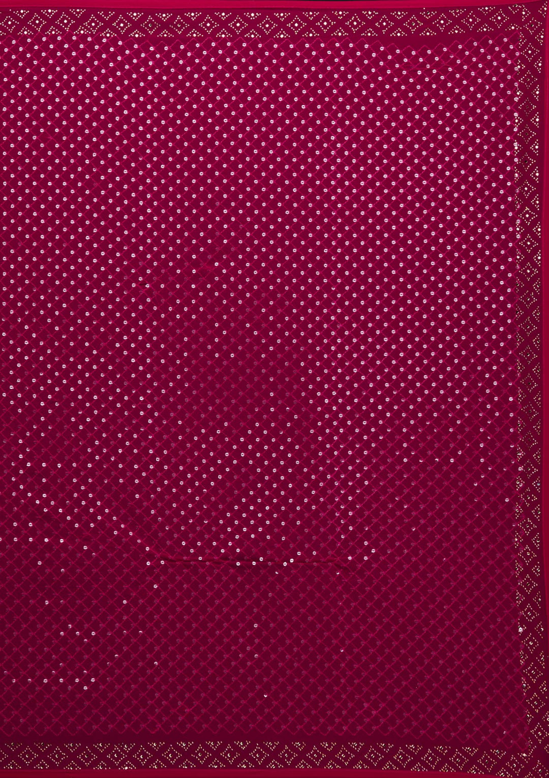 Rani Pink Sequins Georgette Saree - Koskii