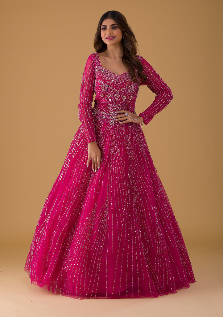 Buy Rani Pink Dresses & Frocks for Girls by AARIKA GIRLS ETHNIC Online |  Ajio.com