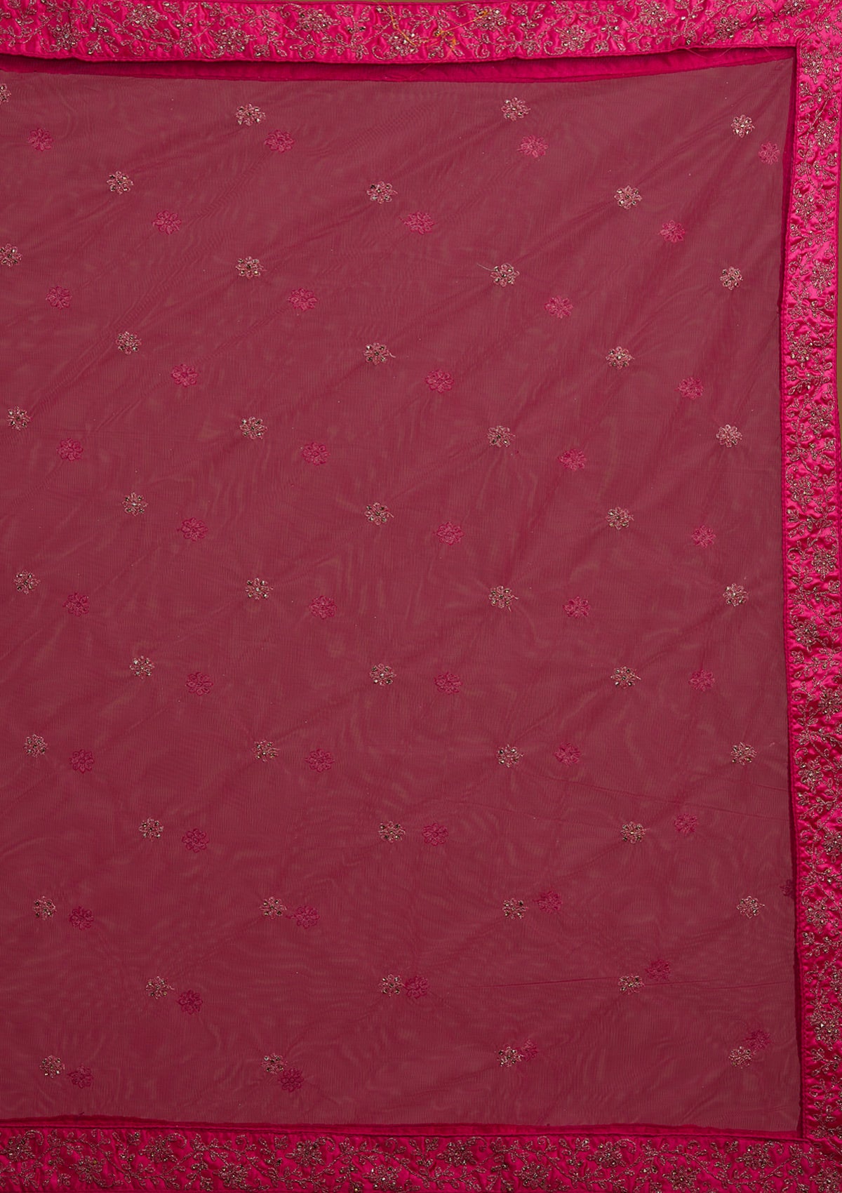 Rani Pink Stonework Net Designer Lehenga-Koskii