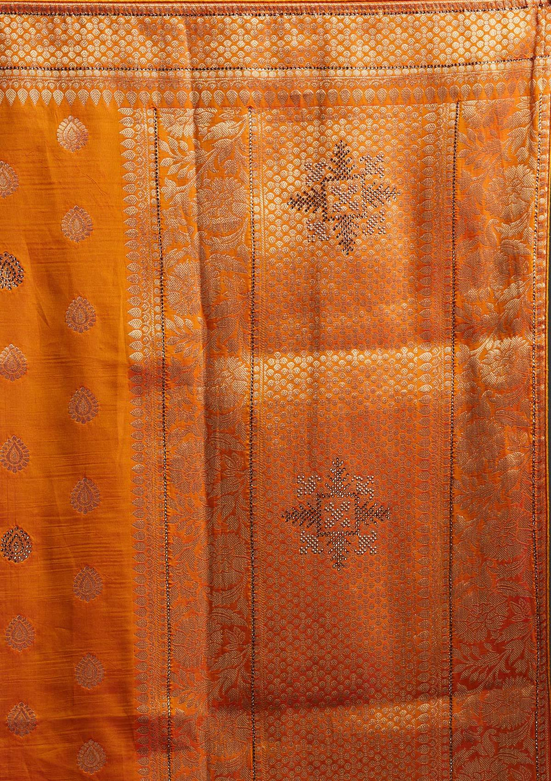 Rani Pink Swarovski Banarasi Designer Semi-Stitched Lehenga - koskii