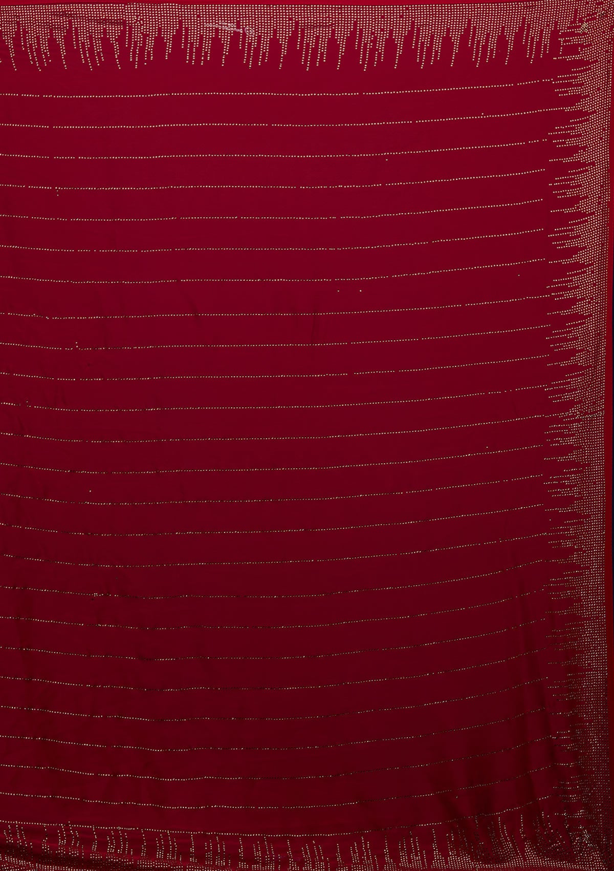 Rani Pink Swarovski Satin Designer Saree - Koskii