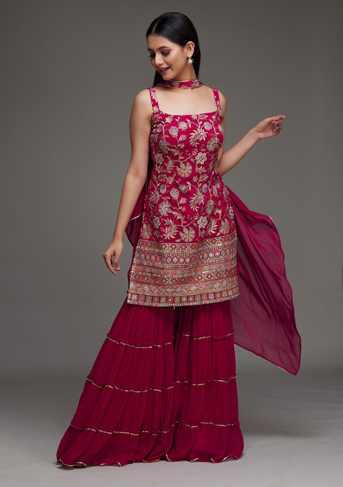 Sharara suit top dress