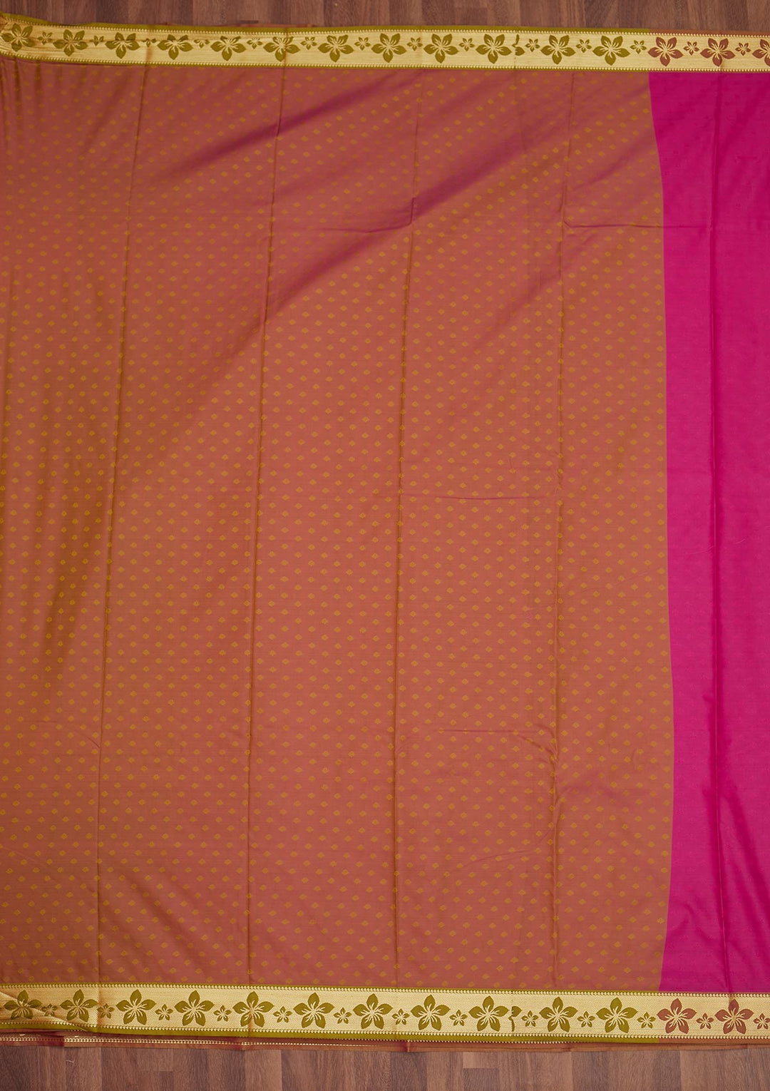 Rani Pink Zariwork Art Silk Saree - Koskii