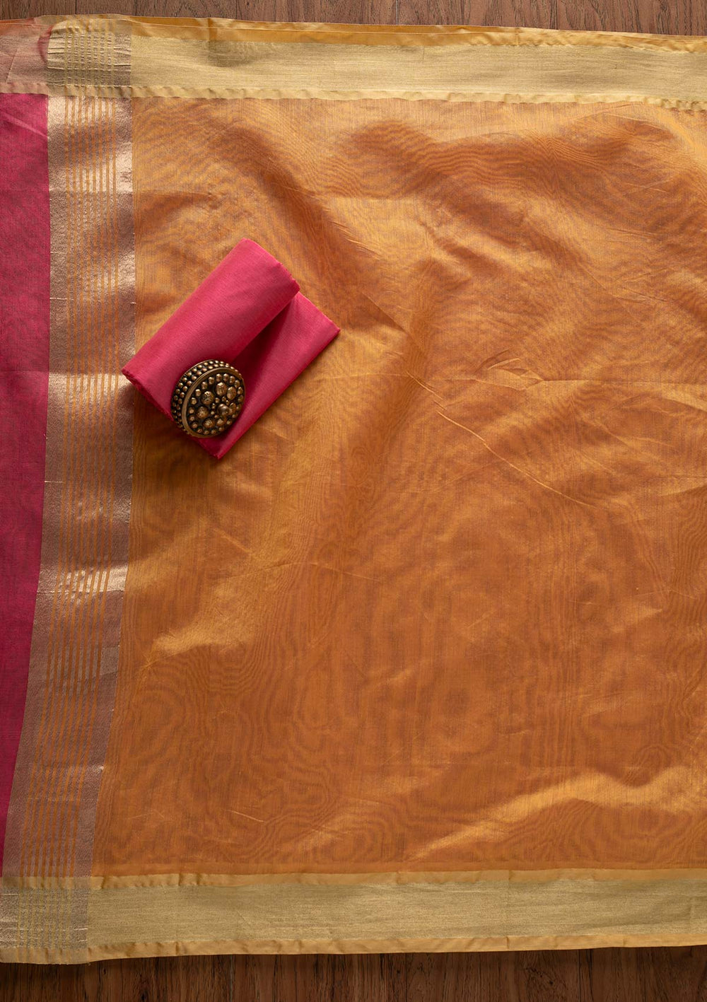 Rani Pink Zariwork Brocade Designer Unstitched Salwar Suit - Koskii