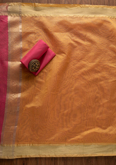 Rani Pink Zariwork Brocade Designer Unstitched Salwar Suit - Koskii