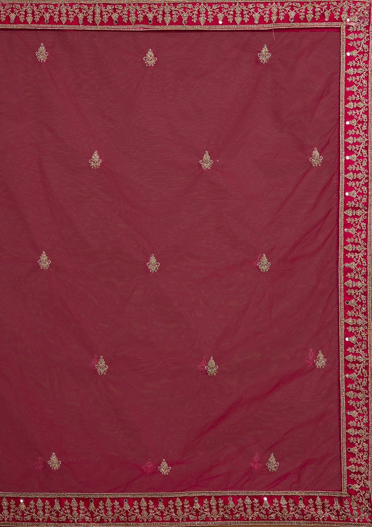 Rani Pink Zariwork Net Designer Lehenga-Koskii