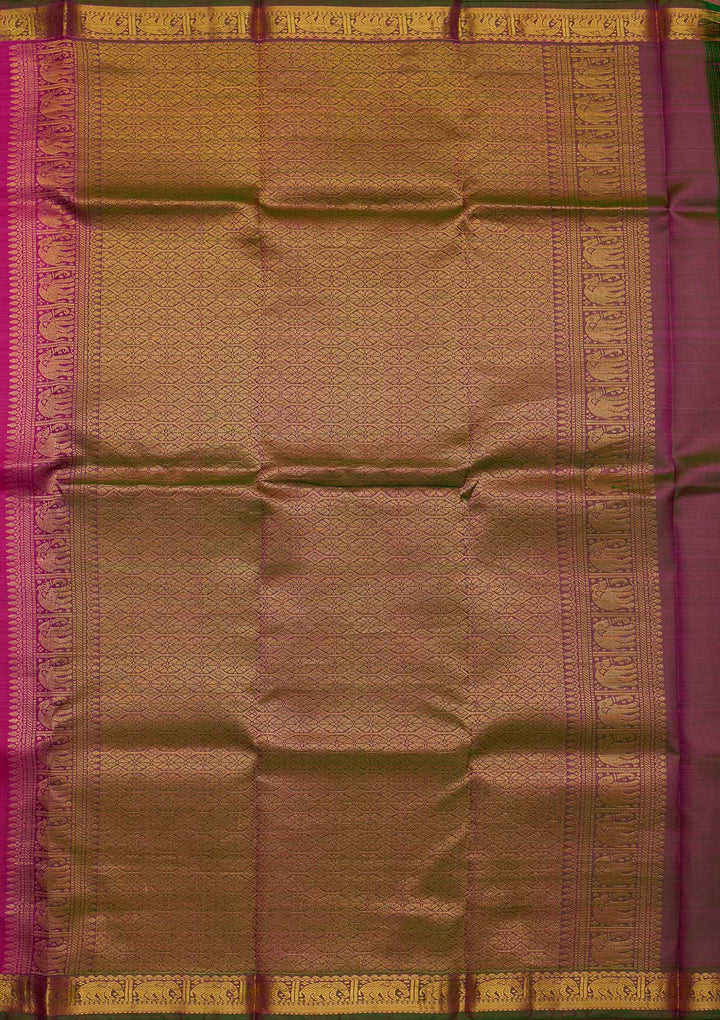 Rani Pink Zariwork Pure Silk Designer Saree - koskii